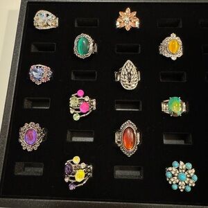 Paparazzi Silver Rings with Vibrant Gemstones